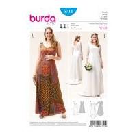 burda ladies plus size sewing pattern 6711 dress wedding dress