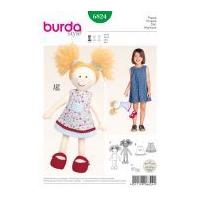 Burda Easy Sewing Pattern 6824 Soft Toy Doll & Dolls Clothes