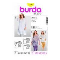 Burda Ladies Plus Sizes Sewing Pattern 7246 Casual Tunic Tops