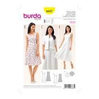 Burda Ladies Easy Sewing Pattern 6687 Dresses & Short Sleeve Jacket