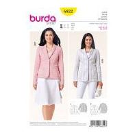 Burda Ladies Easy Sewing Pattern 6822 Smart Fitted Suit Jackets