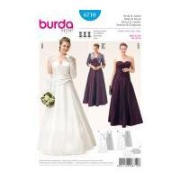 Burda Ladies Plus Size Sewing Pattern 6710 Wedding & Bridesmaid Dresses & Bolero