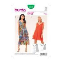 Burda Ladies Easy Sewing Pattern 6663 V Neck Shoulder Tie Dresses