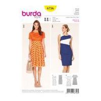 burda ladies sewing pattern 6756 panelled summer dresses