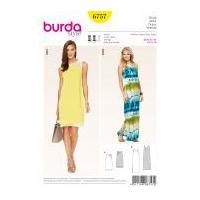 burda ladies sewing pattern 6757 simple summer dresses