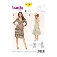 Burda Ladies Easy Sewing Pattern 6759 Wrap Over & Tie Dresses