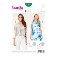 Burda Ladies Easy Sewing Pattern 6765 Loose Fitting Cropped Tops