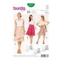 burda ladies sewing pattern 6767 asymmetric layered skirts