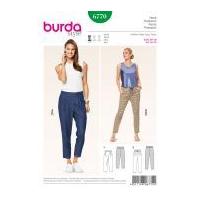 burda ladies easy sewing pattern 6770 capri summer trousers