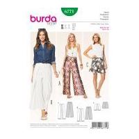 Burda Ladies Easy Sewing Pattern 6771 Very Full Summer Shorts & Trousers
