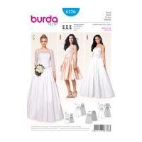 burda ladies sewing pattern 6776 wedding dresses underskirt