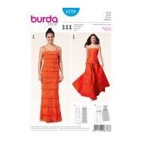 Burda Ladies Sewing Pattern 6778 Full Length Fancy Evening Dresses