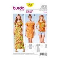 Burda Ladies Easy Sewing Pattern 6791 Vest Top & Summer Dresses
