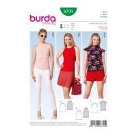 burda ladies easy sewing pattern 6795 halter neck summer tops