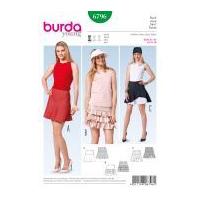 Burda Ladies Easy Sewing Pattern 6796 Summer Skirts with Ruffles