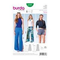 Burda Ladies Easy Sewing Pattern 6797 Casual Pants & Shorts