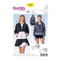Burda Ladies Sewing Pattern 6799 Casual Tracksuit Zip Up Jackets