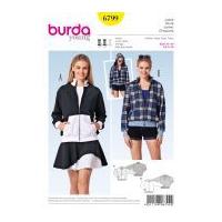 burda ladies sewing pattern 6799 casual tracksuit zip up jackets