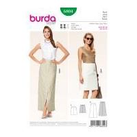 Burda Ladies Sewing Pattern 6804 A Line Skirts in 2 Lengths