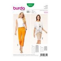 Burda Ladies Sewing Pattern 6811 Capri Trousers & Long Shorts