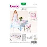 Burda Homeware Sewing Pattern 6823 Patchwork Tablecloth, Cushion & Placemat