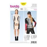 Burda Ladies Sewing Pattern 6851 Block Colour Panelled Dress & Top