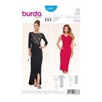 Burda Ladies Sewing Pattern 6867 Evening Dresses in 2 Styles