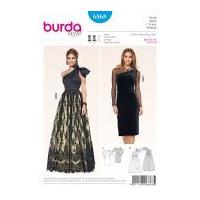 burda ladies sewing pattern 6868 elegant evening dresses in 2 styles