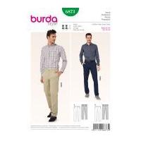 Burda Mens Sewing Pattern 6873 Smart Trouser Pants