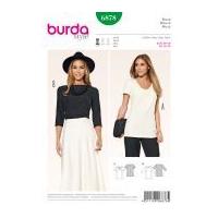 burda ladies easy sewing pattern 6878 simple semi fitted tops