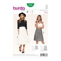 Burda Ladies Easy Sewing Pattern 6880 Panelled Skirts in 2 Styles
