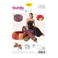 Burda Homeware Easy Sewing Pattern 6881 Floor Cushions
