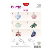 Burda Homeware Easy Sewing Pattern 6884 Novelty Shape Pot Holders