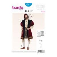 Burda Mens Sewing Pattern 6887 King Henry the 8th Fancy Dress Costume