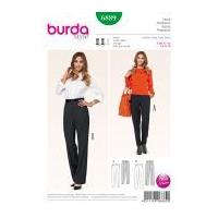 Burda Ladies Petite Size Sewing Pattern 6889 Trouser Pants in 2 Styles