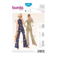 Burda Ladies Easy Sewing Pattern 6891 Vintage Style Tunic Tops & Flared Trousers
