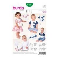 Burda Baby & Toddlers Easy Sewing Pattern 9408 Everyday Tops
