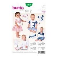 burda baby toddlers easy sewing pattern 9408 everyday tops