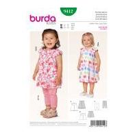 Burda Childrens Easy Sewing Pattern 9412 Dress, Top & Pants