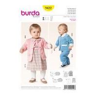 Burda Baby & Toddler Easy Sewing Pattern 9422 Dress, Jackets & Trousers