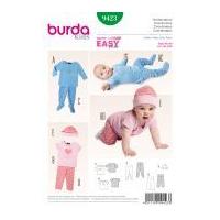 Burda Baby Easy Sewing Pattern 9423 Tops, Pants & Hat