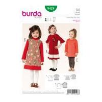 Burda Childrens Easy Sewing Pattern 9428 Pretty Dresses in 3 Styles