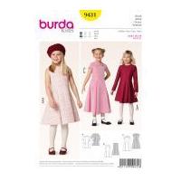 Burda Childrens Sewing Pattern 9431 Flared Summer Dresses in 3 Styles