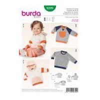 burda baby easy sewing pattern 9399 hoodie sweater tops