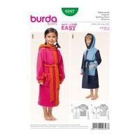 Burda Childrens Easy Sewing Pattern 9397 Dressing Gown Bath Robes