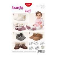 Burda Toddlers Easy Sewing Pattern 9396 Slipper Boots in 5 Styles