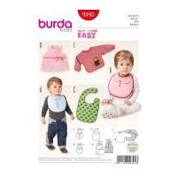 Burda Baby Easy Sewing Pattern 9395 Novelty Bibs in 5 Styles
