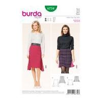 burda ladies easy sewing pattern 6734 side panel detail skirts