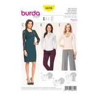 Burda Ladies Easy Sewing Pattern 6694 V Neck Tops & Dress