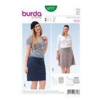 Burda Ladies Plus Size Easy Sewing Pattern 6717 Panelled Skirts